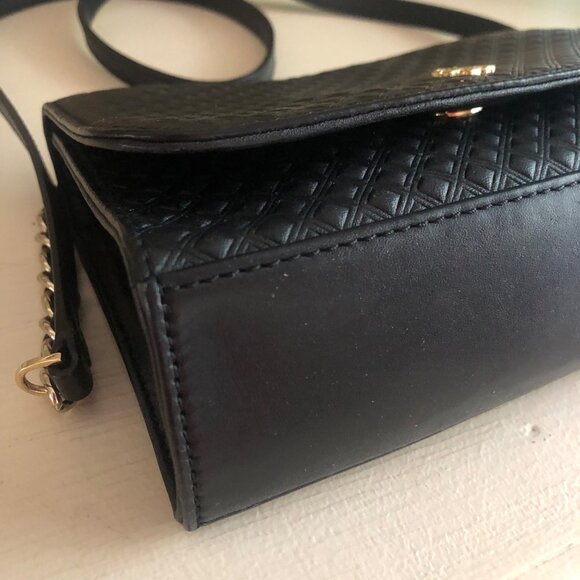 TORY BURCH Leather Quilted Diamond Black Crossbody Bag - Picture 8 of 11